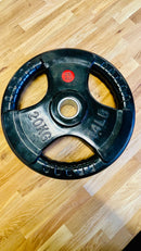 Full Set Of Rubber Coated Cast Iron Weight Plates (2.5kg–25kg, Pairs)