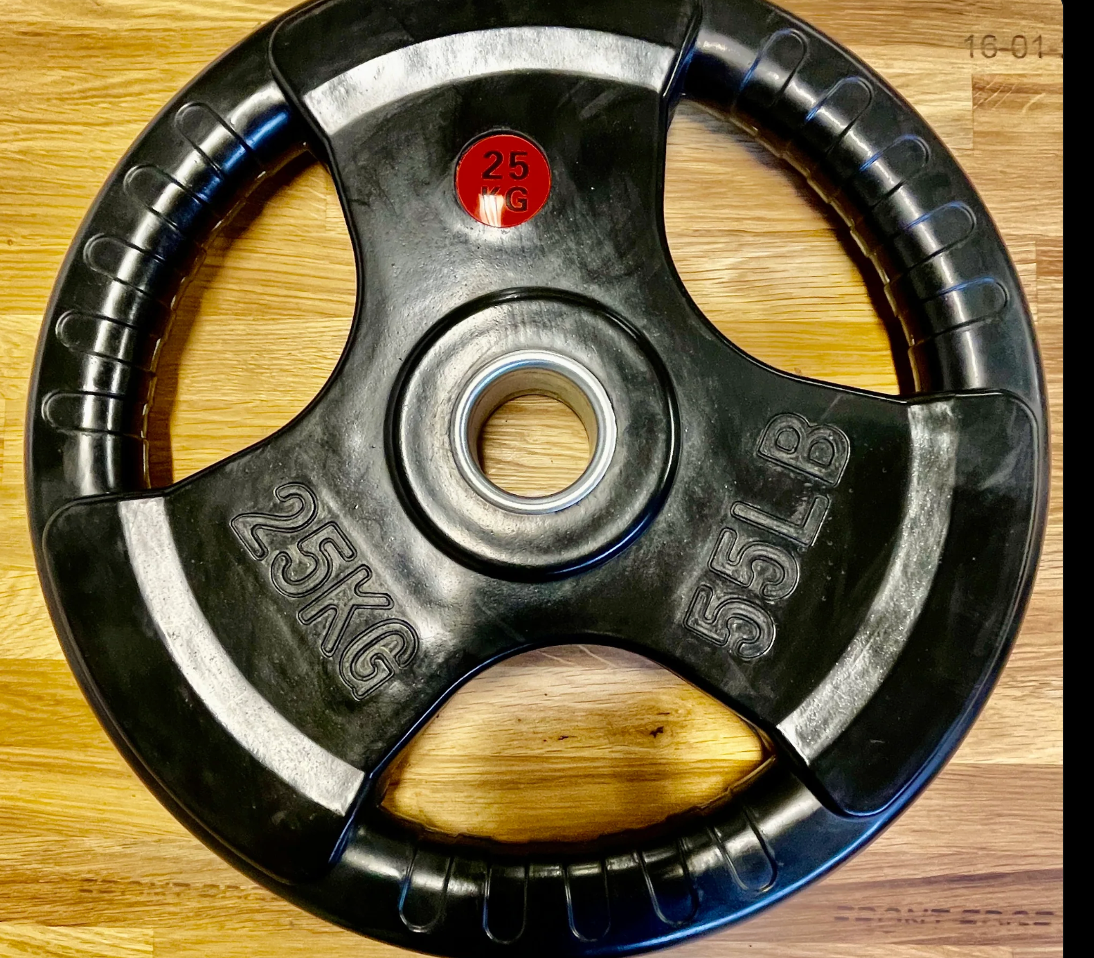 Full Set Of Rubber Coated Cast Iron Weight Plates (2.5kg–25kg, Pairs)